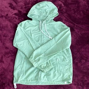Green windbreaker hoodie